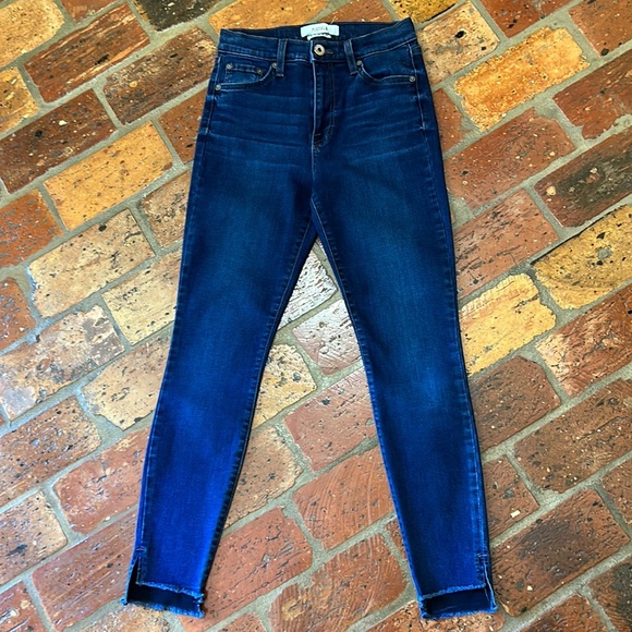 Pistola Aline High Rise Dark Wash Cropped Skinny Jeans sz25 - Picture 7 of 15